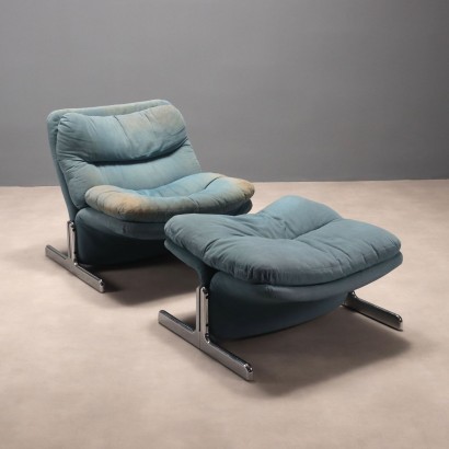 Poltrona 'Sandwich' con Pouf
