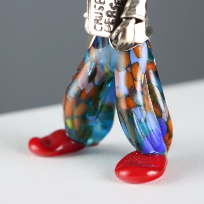 Coppia Pagliacci in Argento e Vetro Vi