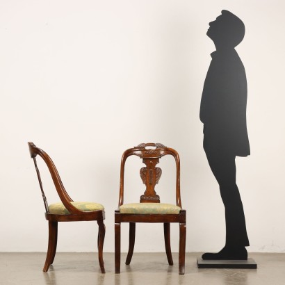 Gruppo di cinque sedie a gondola,Gruppo di Cinque Sedie a Gondola Resta