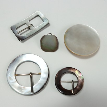 Vintage Mother-of-Pearl Buckles and Hooks