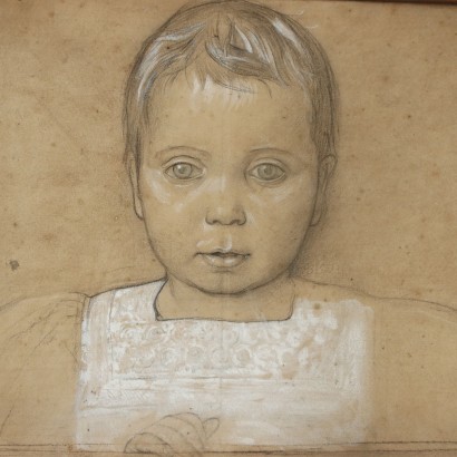 Disegno firmato De Carolis,Ritratto di bambino (Nino),Adolfo De Carolis,Adolfo De Carolis,Adolfo De Carolis,Adolfo De Carolis,Adolfo De Carolis