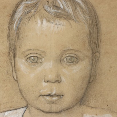 Disegno firmato De Carolis,Ritratto di bambino (Nino),Adolfo De Carolis,Adolfo De Carolis,Adolfo De Carolis,Adolfo De Carolis,Adolfo De Carolis