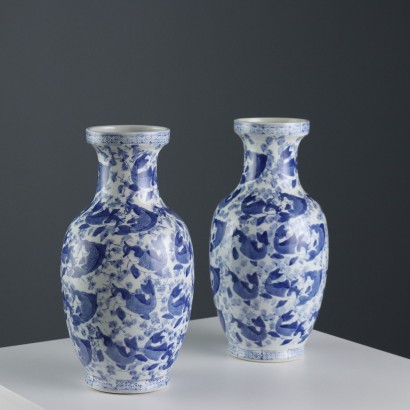 Coppia di Vasi in Porcellana