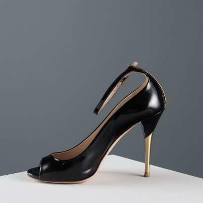 Miu Miu Open Toe Nere e Oro