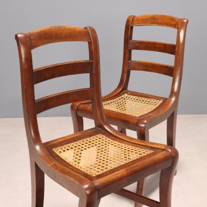 2 chairs, Pair of Empire Walnut Chairs