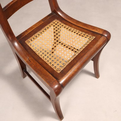 2 chairs, Pair of Empire Walnut Chairs