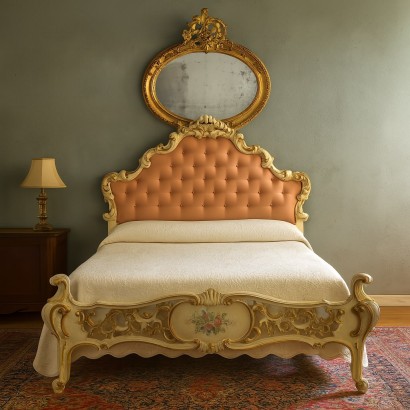 Letto Matrimoniale in Stile Rococò