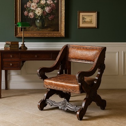 POLTRONCINA,Poltroncina in Stile Neorinascimento