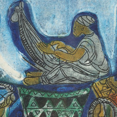 Plastografia di Bruce Onobrakpeya,Ogobesia (The minstrel) III, Bruce Obomeyoma Onobrakpeya, Bruce Obomeyoma Onobrakpeya, Bruce Obomeyoma Onobrakpeya, Bruce Obomeyoma Onobrakpeya