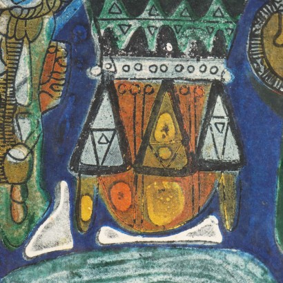 Plastografia di Bruce Onobrakpeya,Ogobesia (The minstrel) III, Bruce Obomeyoma Onobrakpeya, Bruce Obomeyoma Onobrakpeya, Bruce Obomeyoma Onobrakpeya, Bruce Obomeyoma Onobrakpeya