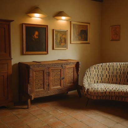 SIDEBOARD, Sideboard in Carved Exotic Wood