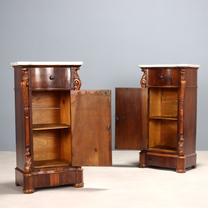 Coppia di comodini,Coppia di Comodini Luigi Filippo