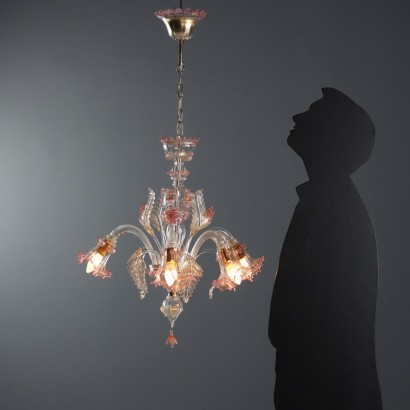 LAMPADARIO,Lampadario in Vetro Soffiato