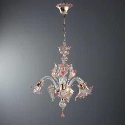 LAMPADARIO,Lampadario in Vetro Soffiato