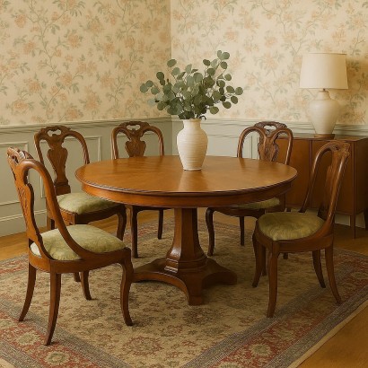 Gruppo di cinque sedie a gondola,Gruppo di Cinque Sedie a Gondola Resta