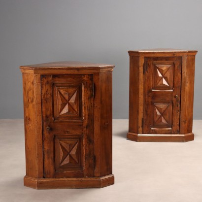 Pair of Corner Cabinets, Pair of Corner Cabinets in Baroque Style