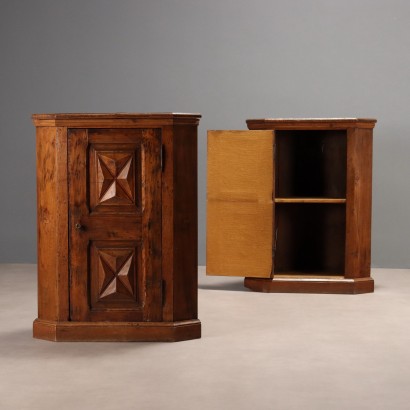 Pair of Corner Cabinets, Pair of Corner Cabinets in Baroque Style