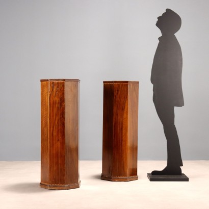 Pair of columns, Pair of columns, Pair of walnut columns