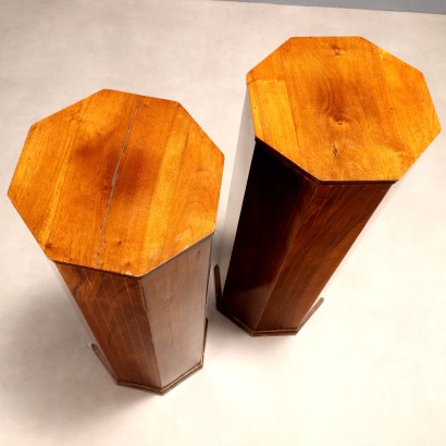 Pair of columns, Pair of columns, Pair of walnut columns