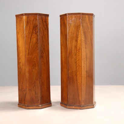 Pair of columns, Pair of columns, Pair of walnut columns