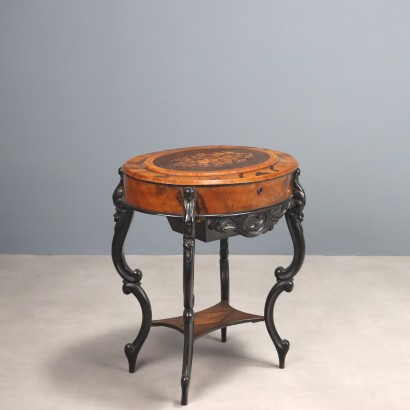 Antique Table Louis Philippe Walnut Veneer XIX Century