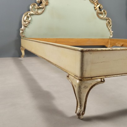 Bed, Double Bed in Lacquered Wood