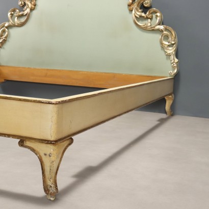 Bed, Double Bed in Lacquered Wood