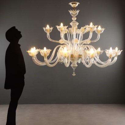 LAMPADARIO VETRO SOFFIATO,Lampadario Veneziano in Vetro Soffiato