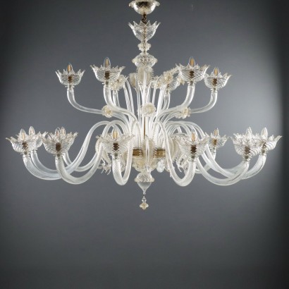 LAMPADARIO VETRO SOFFIATO,Lampadario Veneziano in Vetro Soffiato