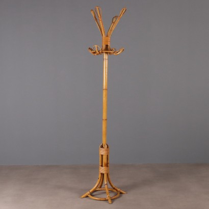 Vintage Coat Stand Bamboo Design Italy 1970s