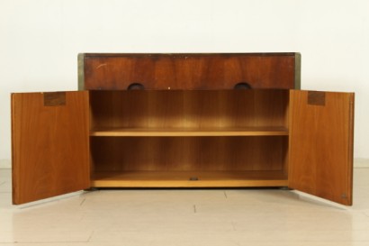 Mobile Luigi Caccia Dominioni, legno impiallacciato, legno mogano, legno palissandro, ottone