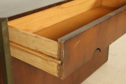 Mobile Luigi Caccia Dominioni, legno impiallacciato, legno mogano, legno palissandro, ottone