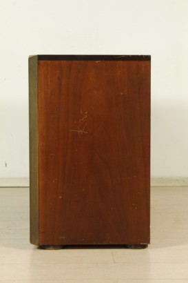 Mobile Luigi Caccia Dominioni, legno impiallacciato, legno mogano, legno palissandro, ottone