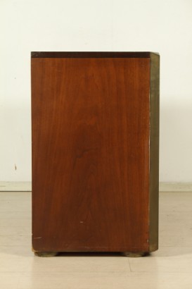 Mobile Luigi Caccia Dominioni, legno impiallacciato, legno mogano, legno palissandro, ottone