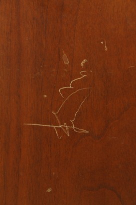 Mobile Luigi Caccia Dominioni, legno impiallacciato, legno mogano, legno palissandro, ottone
