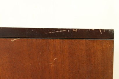 Mobile Luigi Caccia Dominioni, legno impiallacciato, legno mogano, legno palissandro, ottone