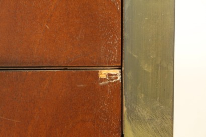Mobile Luigi Caccia Dominioni, legno impiallacciato, legno mogano, legno palissandro, ottone