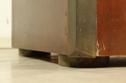 Mobile Luigi Caccia Dominioni, legno impiallacciato, legno mogano, legno palissandro, ottone