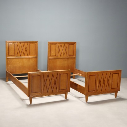 Pair of Beds from the 40s and 50s, Pair of Beds from the 40s and 50s, Pair of Beds from the 40s and 50s