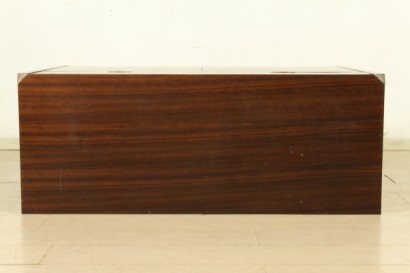 Mobile Luigi Caccia Dominioni, legno impiallacciato, legno mogano, legno palissandro, ottone