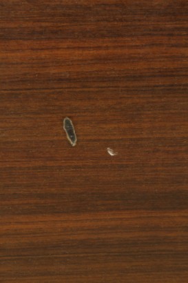 Mobile Luigi Caccia Dominioni, legno impiallacciato, legno mogano, legno palissandro, ottone