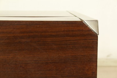 Mobile Luigi Caccia Dominioni, legno impiallacciato, legno mogano, legno palissandro, ottone
