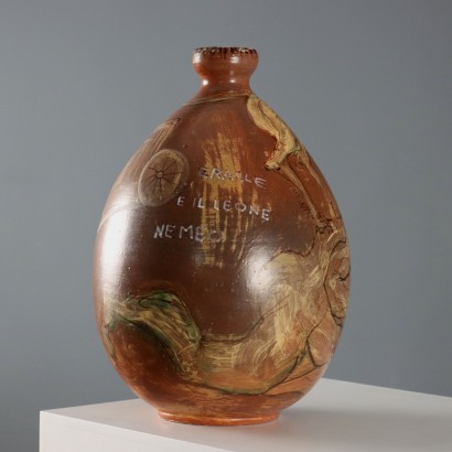 Vaso in Terracotta Alberto Nobile La Fenice Albisola