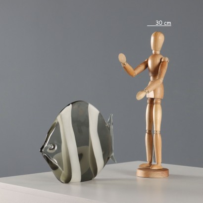 Pesce Scultura in Vetro Manifattura Segu