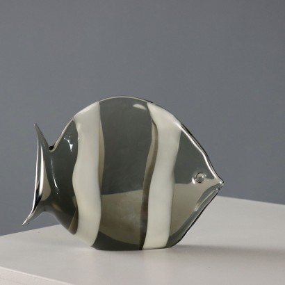 Pesce Scultura in Vetro Manifattura Segu