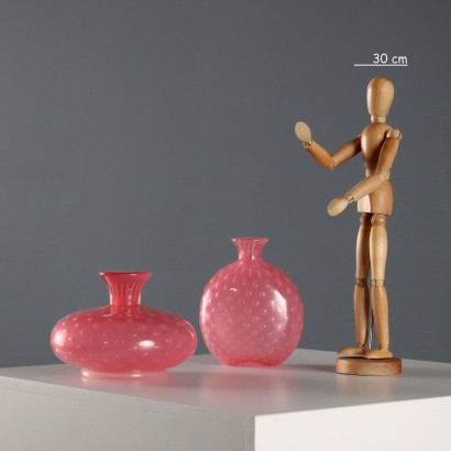 Pair of Murano Glass Vases Ma