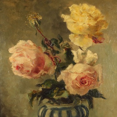 Dipinto di Agnese Mylius,Vaso di rose,Agnese Mylius,Agnese Mylius,Agnese Mylius,Agnese Mylius