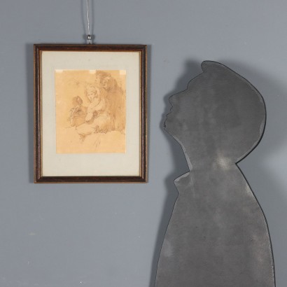 opera su carta firmata,Disegno di Giuseppe Bernardino Bison,Composizione con figure,Giuseppe Bernardino Bison,Giuseppe Bernardino Bison,Giuseppe Bernardino Bison,Giuseppe Bernardino Bison