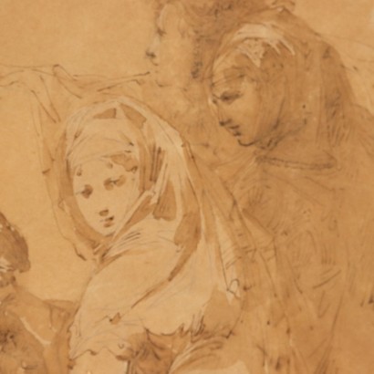 opera su carta firmata,Disegno di Giuseppe Bernardino Bison,Composizione con figure,Giuseppe Bernardino Bison,Giuseppe Bernardino Bison,Giuseppe Bernardino Bison,Giuseppe Bernardino Bison