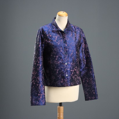 Veste en soie bleue Aspesi